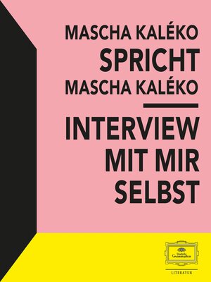 cover image of Mascha Kaléko spricht Mascha Kaléko
